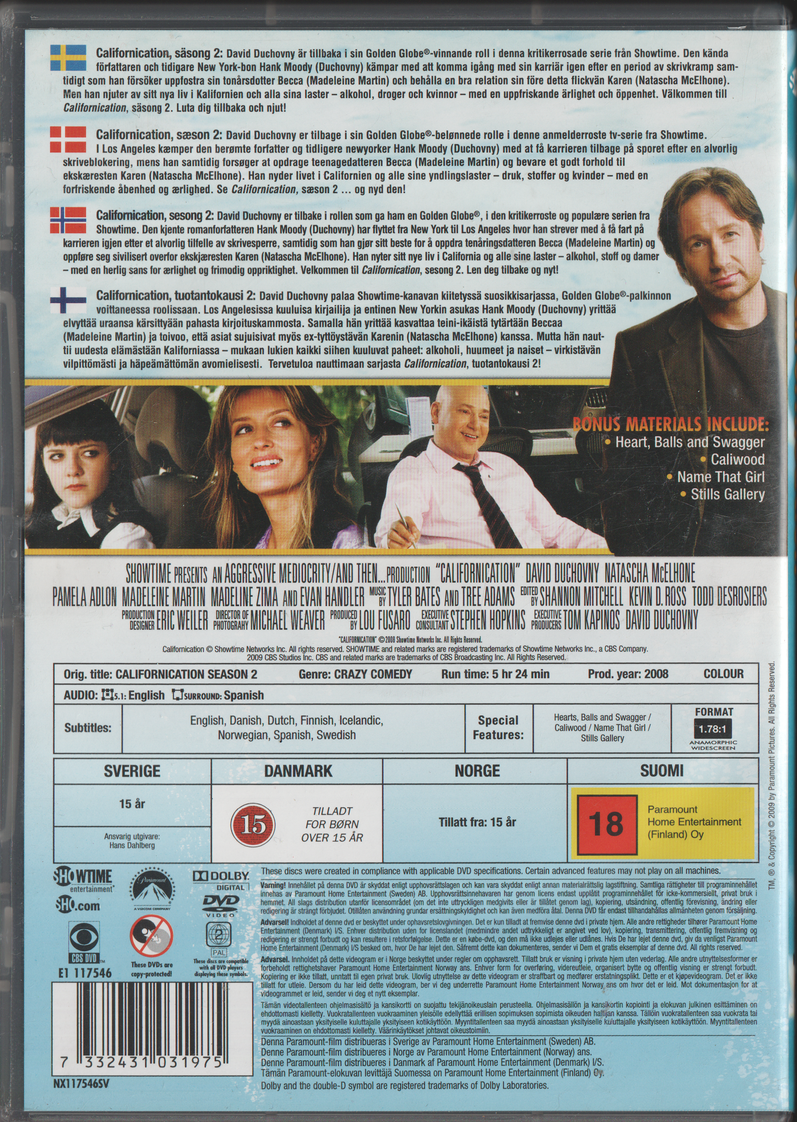 Californication – Sesong 2. 2008. DVD