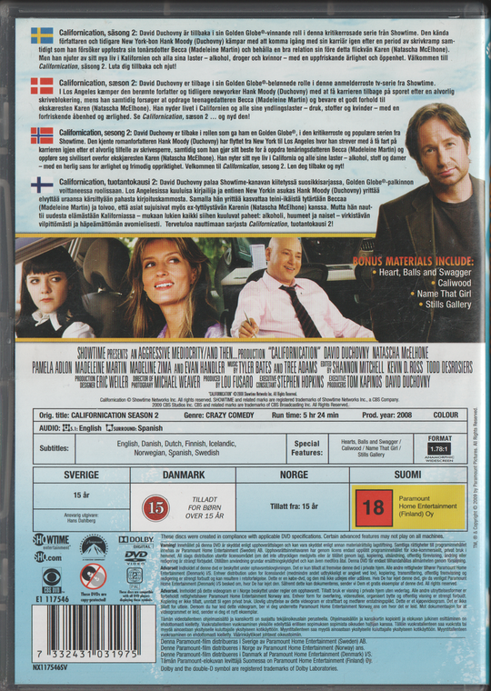 Californication – Sesong 2. 2008. DVD