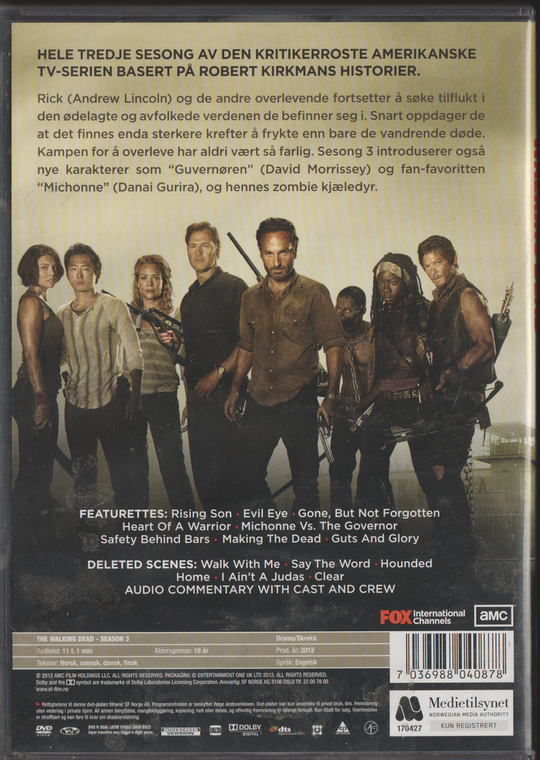 The Walking Dead – Sesong 3. 2012. DVD