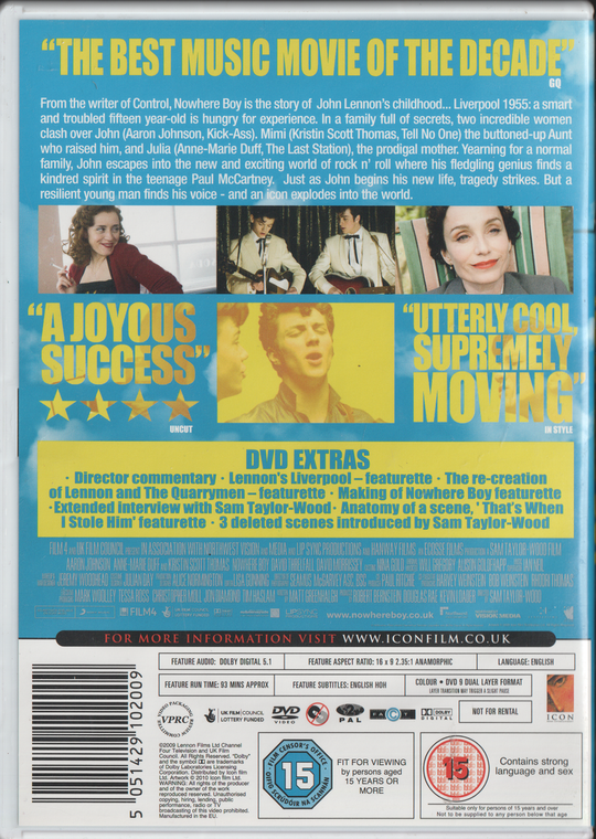 Nowhere Boy. 2009. DVD.