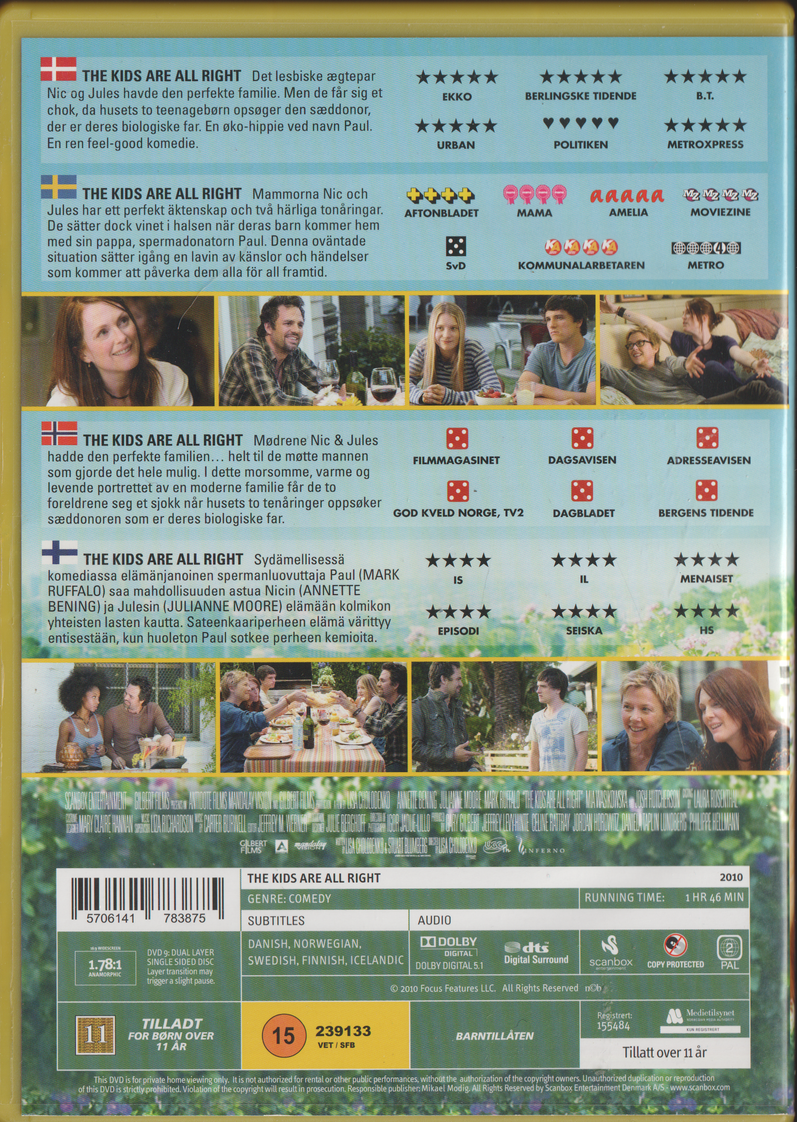 The Kids Are All Right. 2010. DVD.