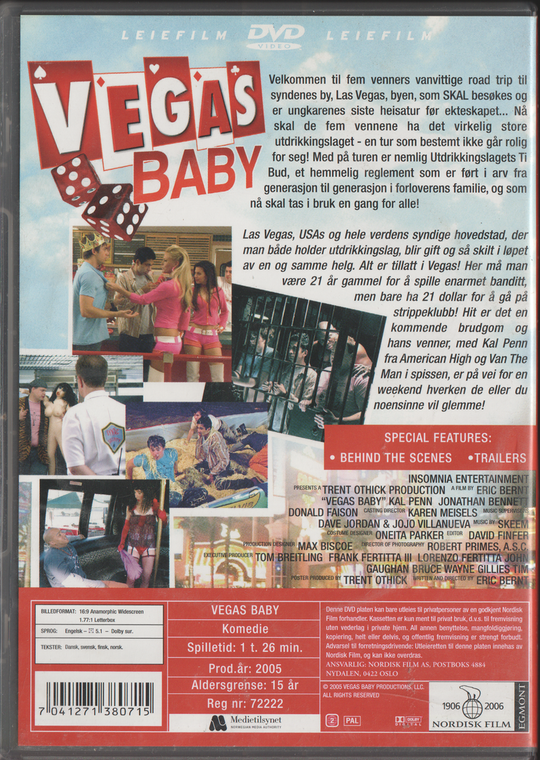 Vegas Baby (2006). DVD.