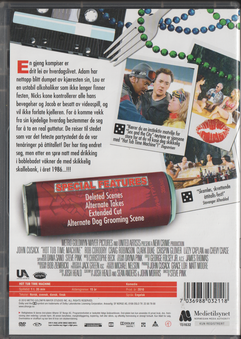 Hot Tub Time Machine (2010). DVD.