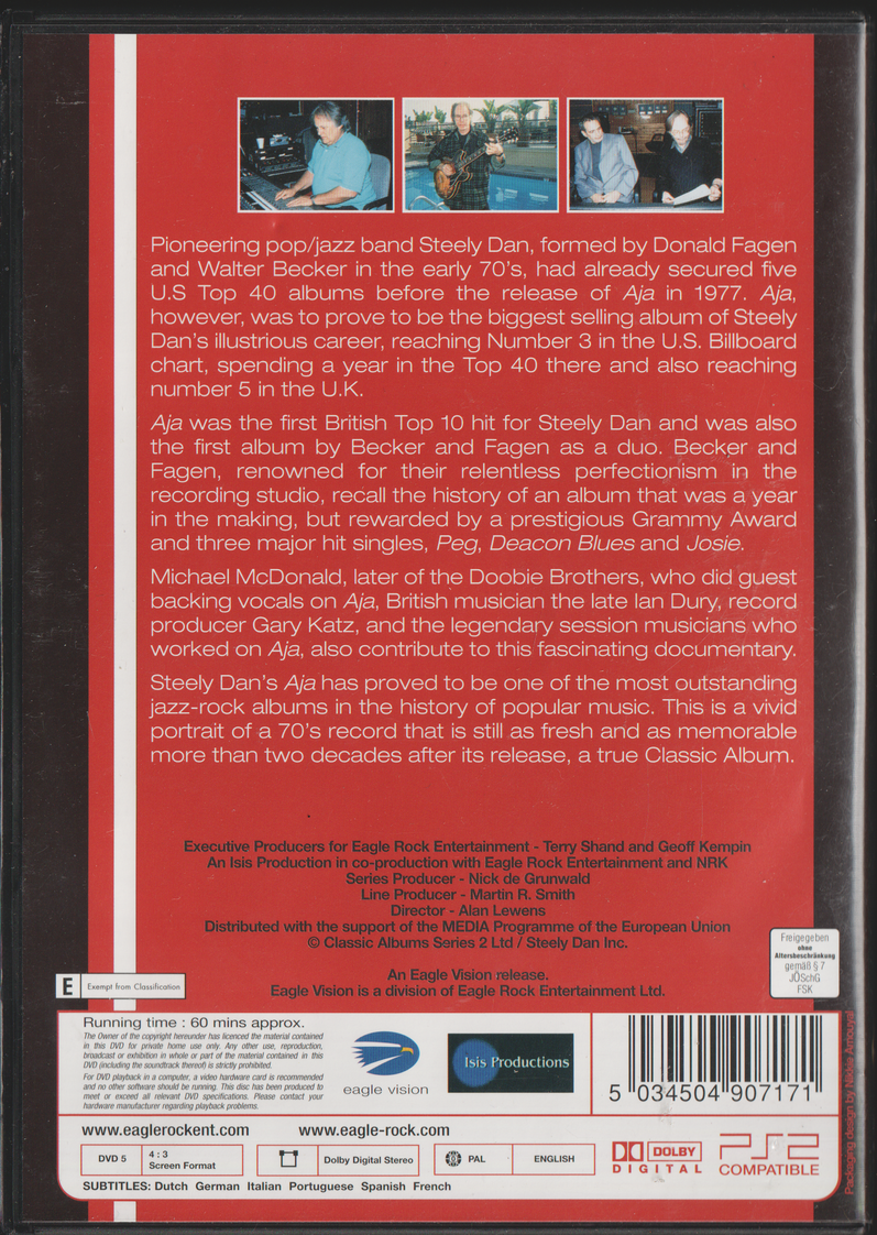 Classic Albums: Steely Dan – Aja. DVD.