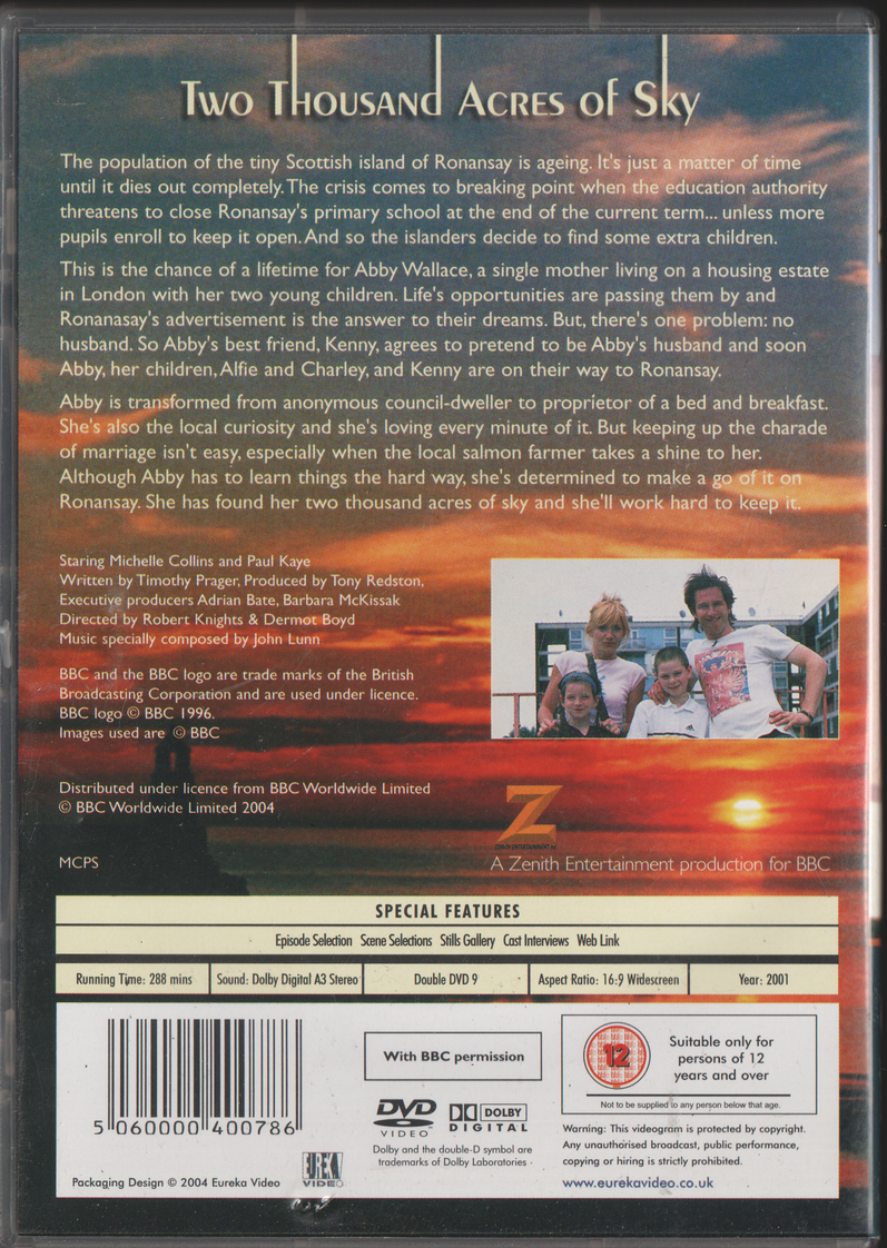 Two Thousand Acres of Sky. DVD.
