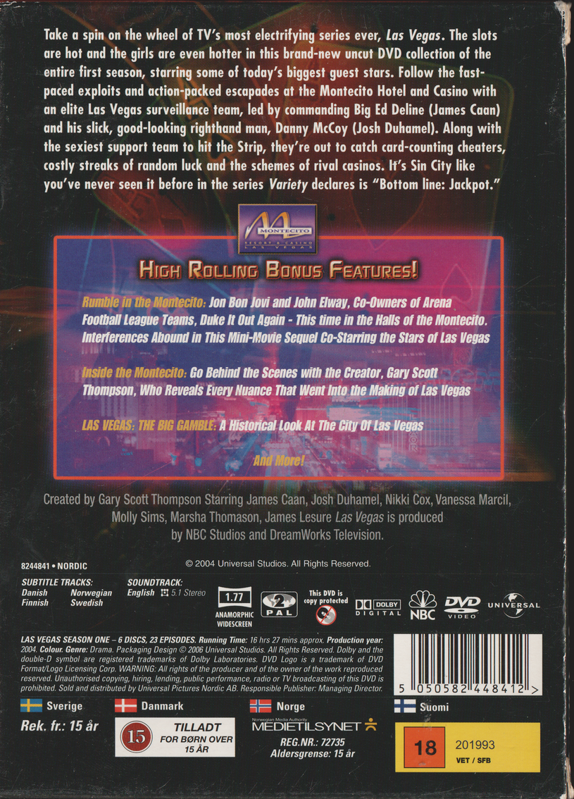Las Vegas – Season 1. DVD.