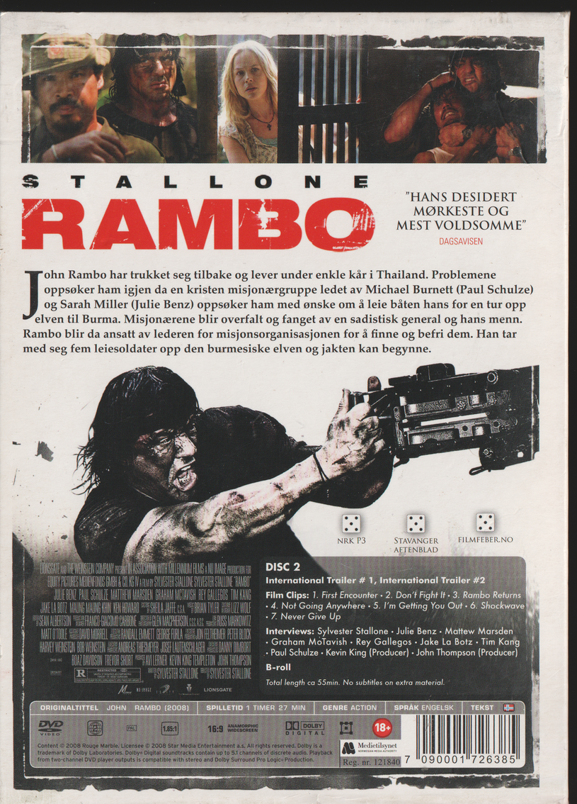 Rambo. 2008. DVD.