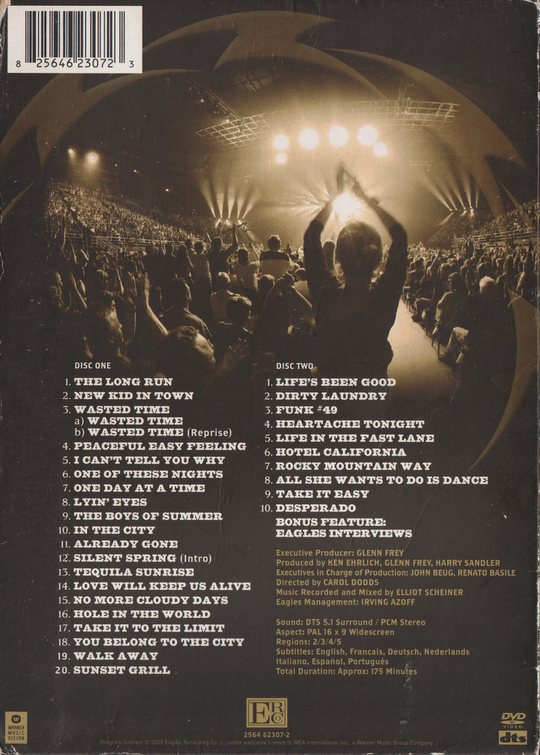 Eagles: Farewell I Tour - Live from Melbourne. DVD.