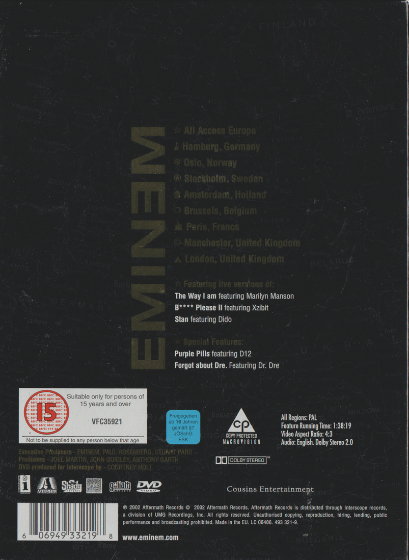 Eminem: All Access Europe. DVD.