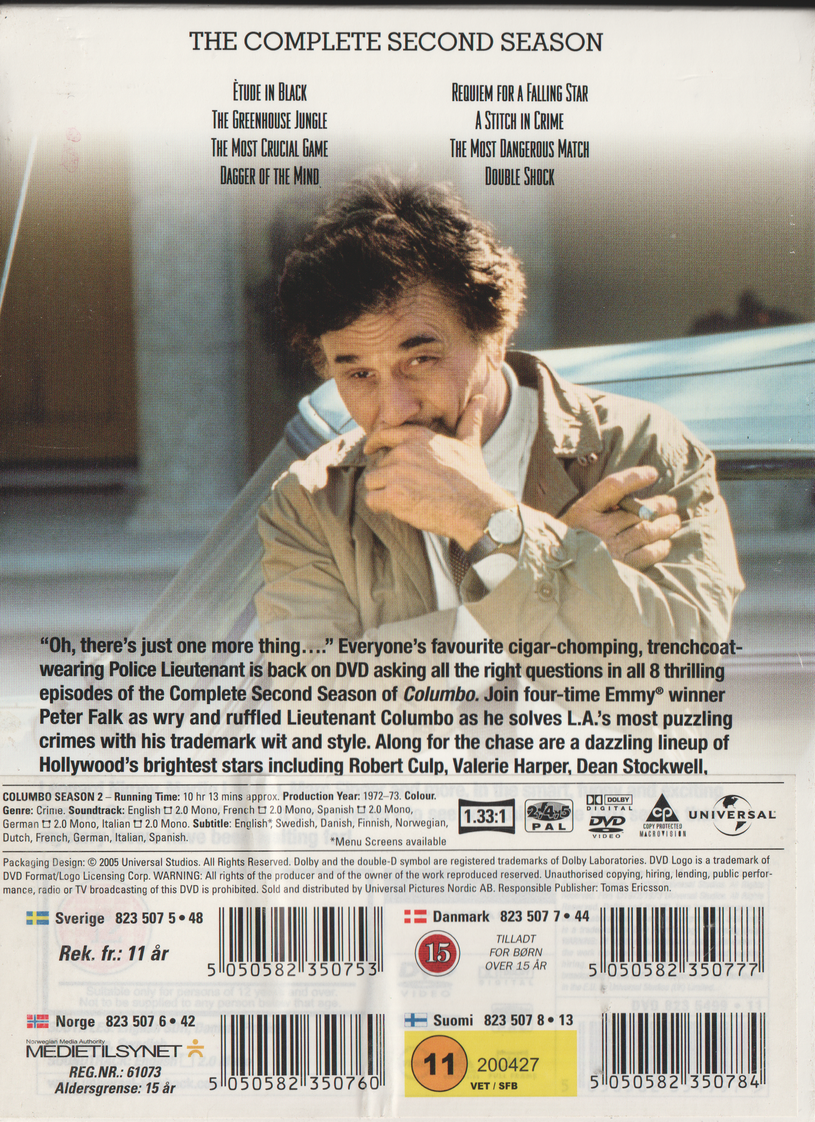 Columbo – Sesong 2. DVD.