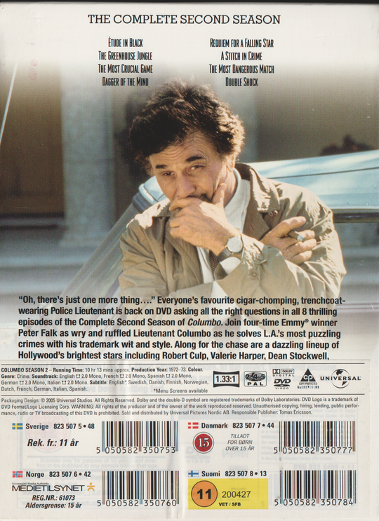 Columbo – Sesong 2. DVD.