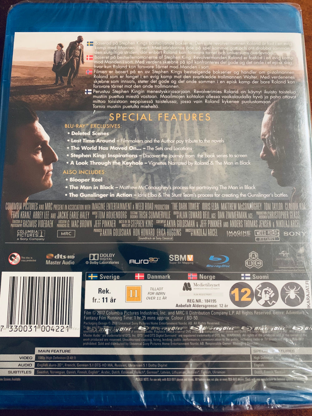 The Dark Tower. 2017. Blu-Ray. Ny i plast!
