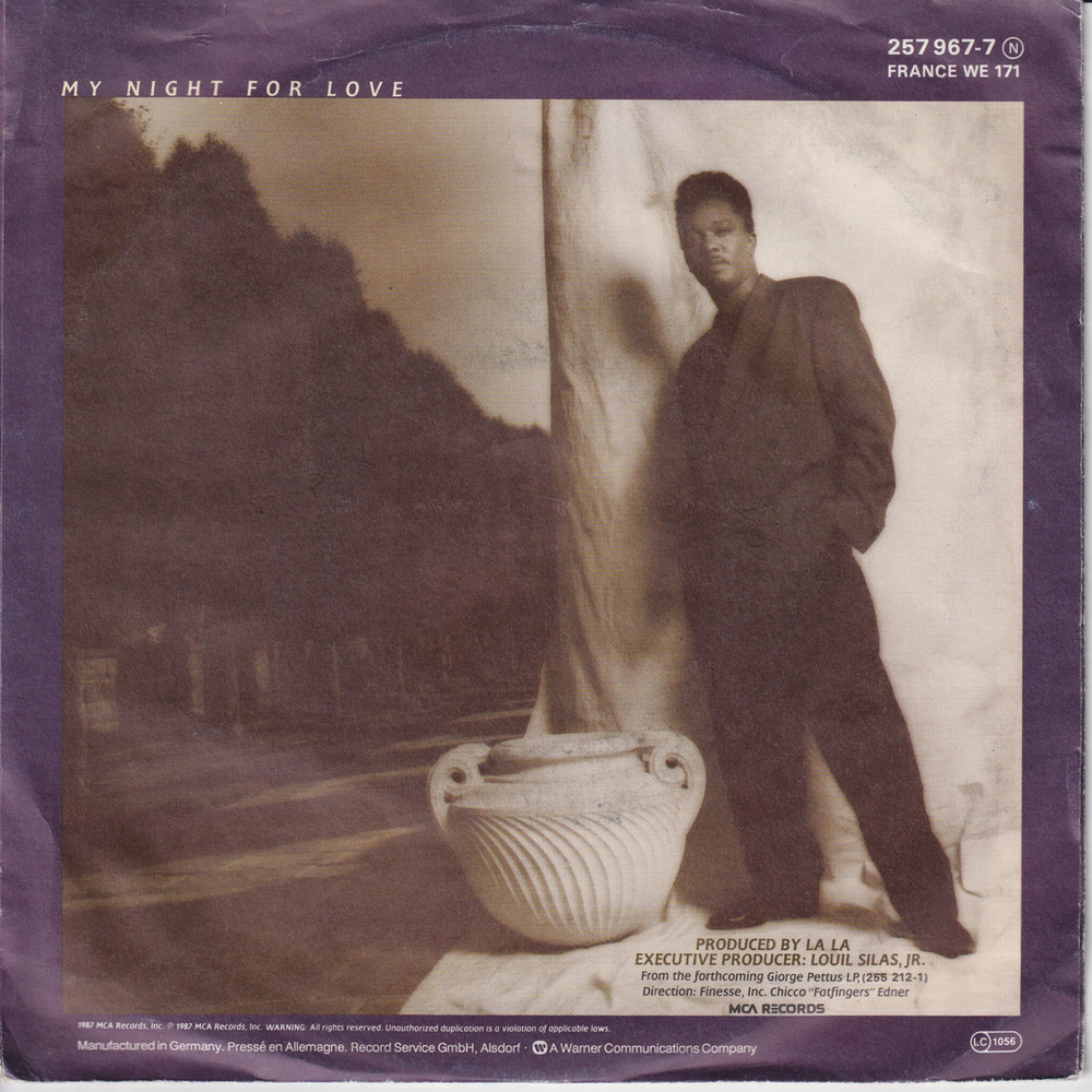 George Pettus. 1987. My Night for Love. EP-plate.