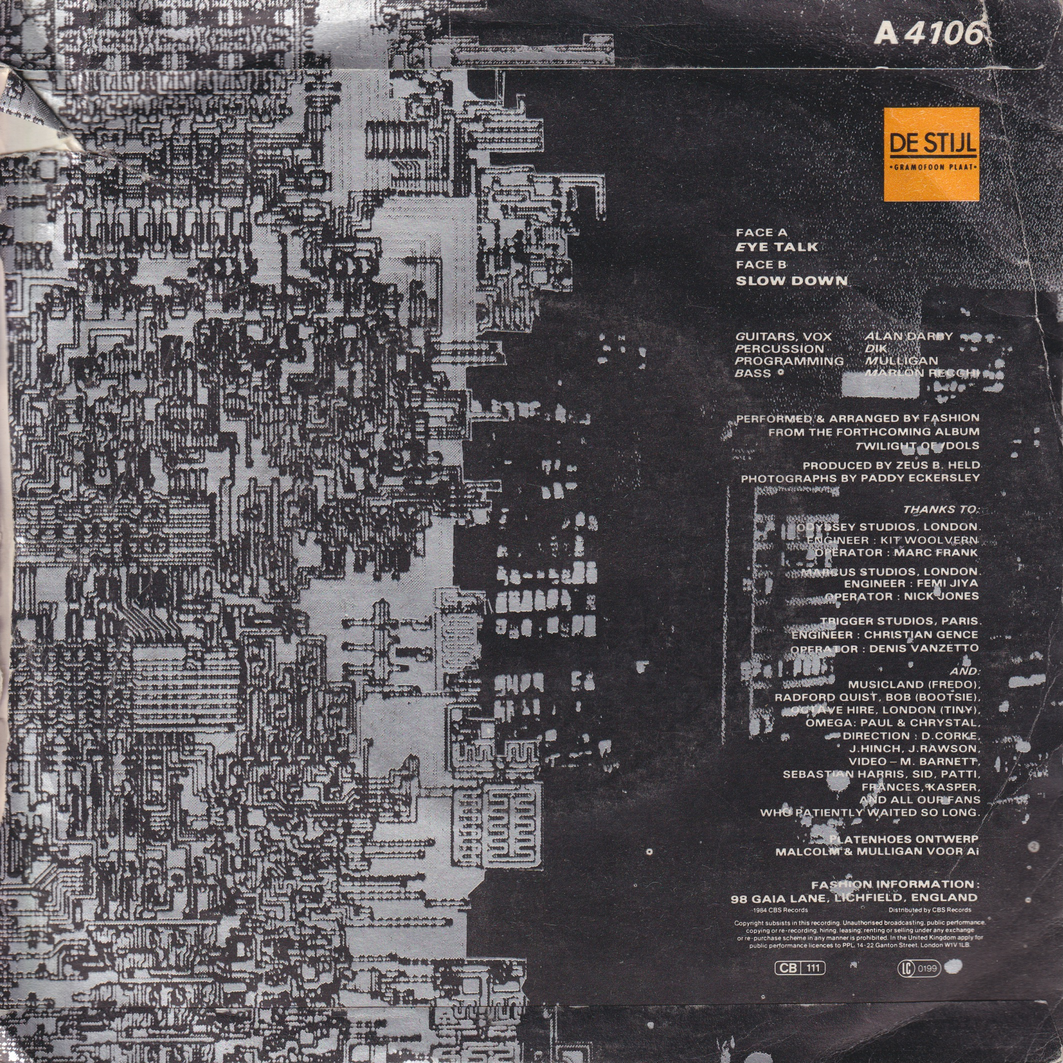 Fashion (1984) - Eye Talk. EP-plate.