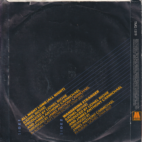 Lionel Richie. 1983. All Night Long (All Night). EP-plate.