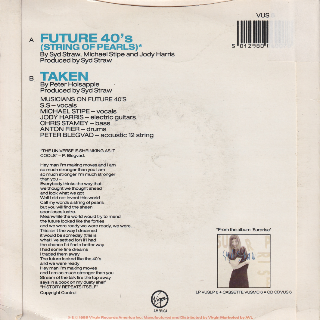 Straw (1992) - Future 40's (String Of Pearls). EP-plate.