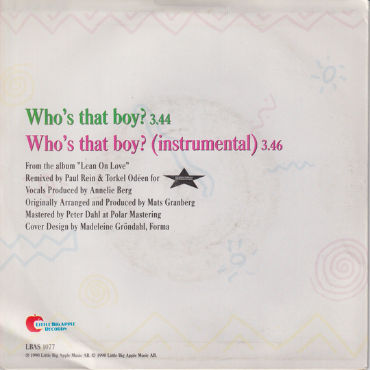 Lisa Nilsson. 1990. Who's That Boy (Remix). EP-plate.