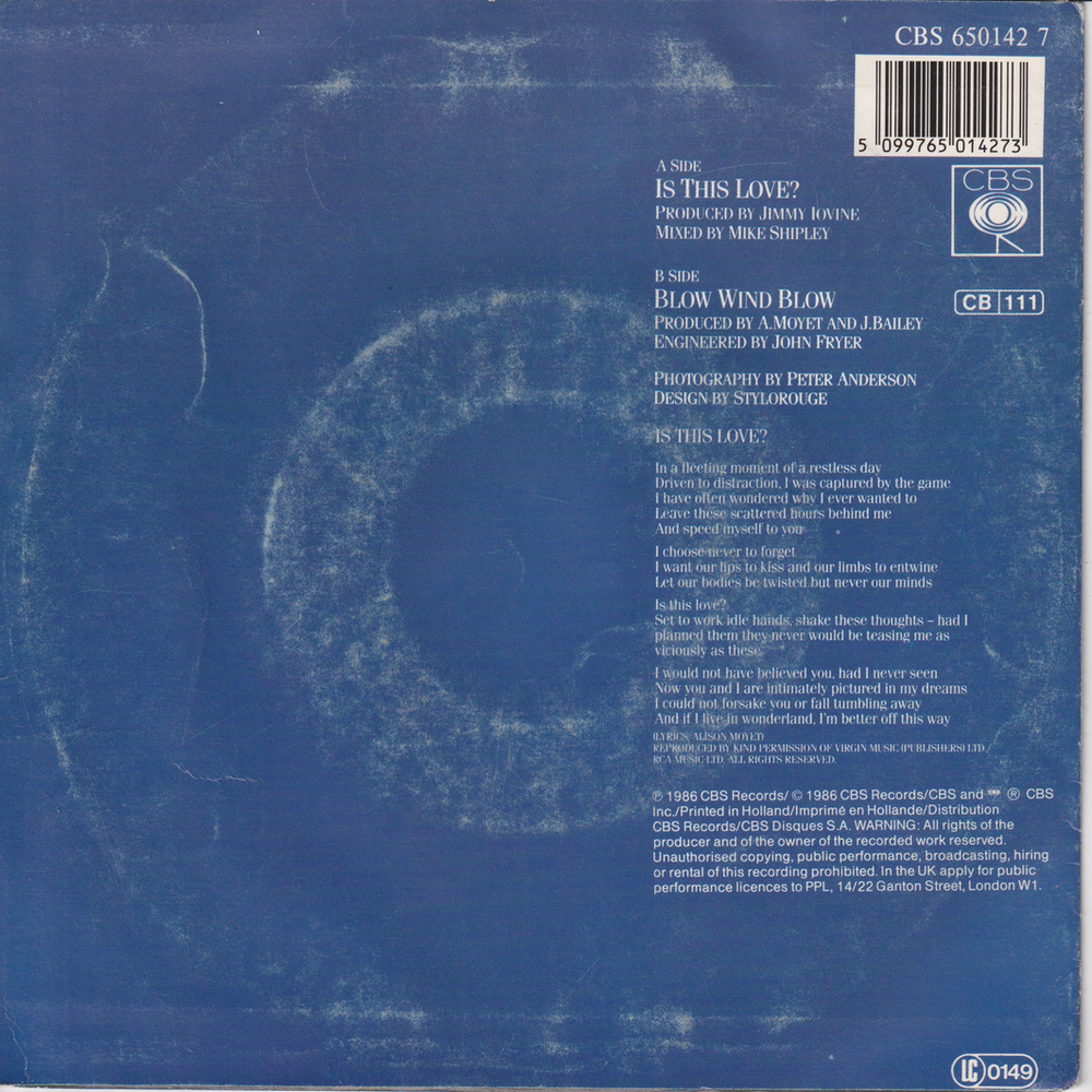 Alison Moyet – 1986 – Is This Love? – EP-plate