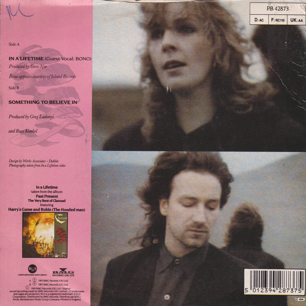 Clannad ft. Bono (1985), In A Lifetime. EP-plate.