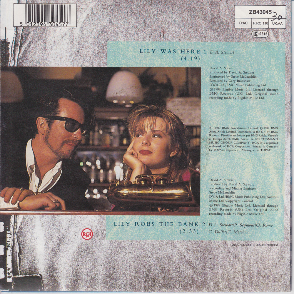 David A. Stewart feat. Candy Dulfer (1989) "Lily Was Here". EP-plate.