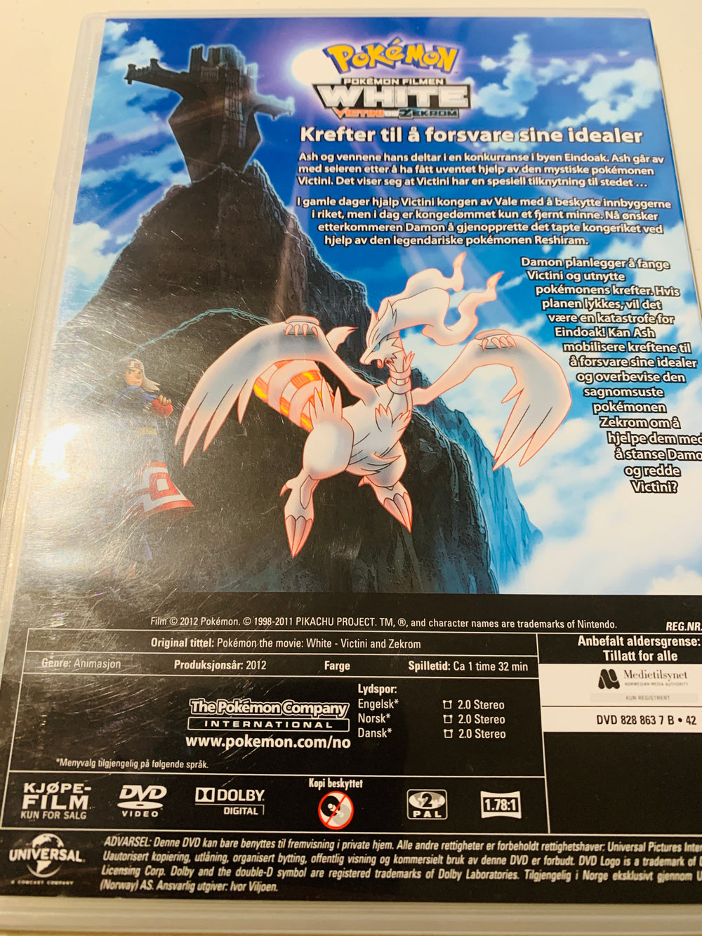 Pokémon filmen - White - Victini and Zekrom. 2012. DVD.