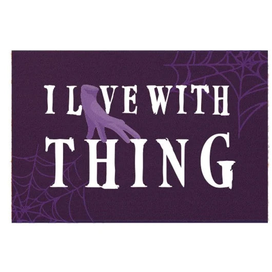 WEDNESDAY - I live with Thing - Doormat