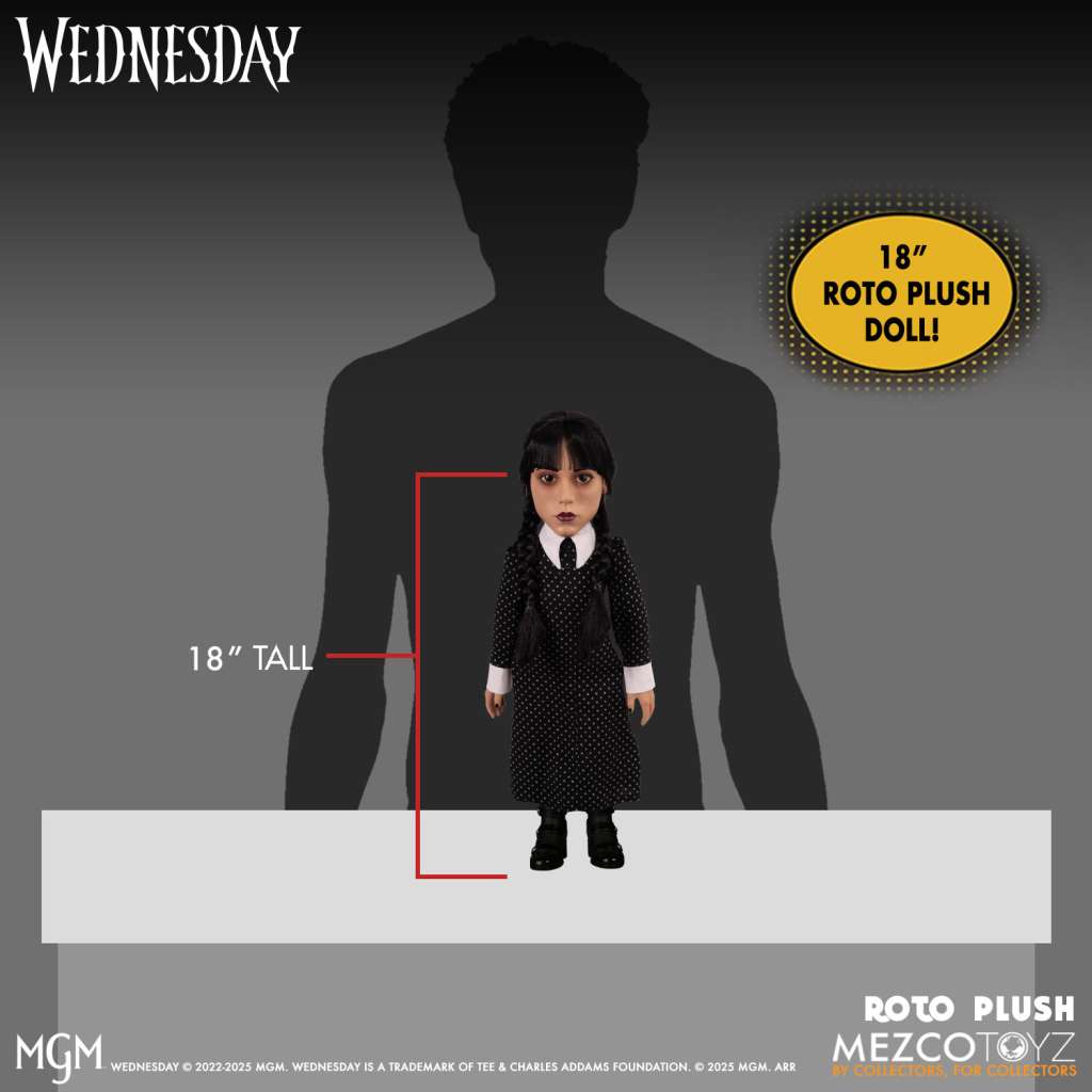 WEDNESDAY - Wednesday Addams MDS Roto Doll - 45cm