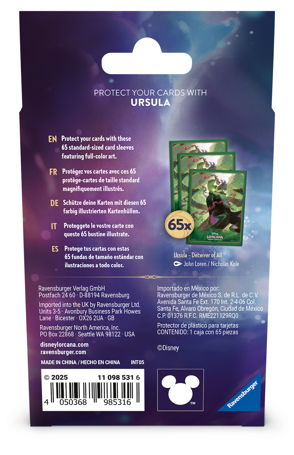 DISNEY - Lorcana - Card Sleeve - Ursula - Chapter 7
