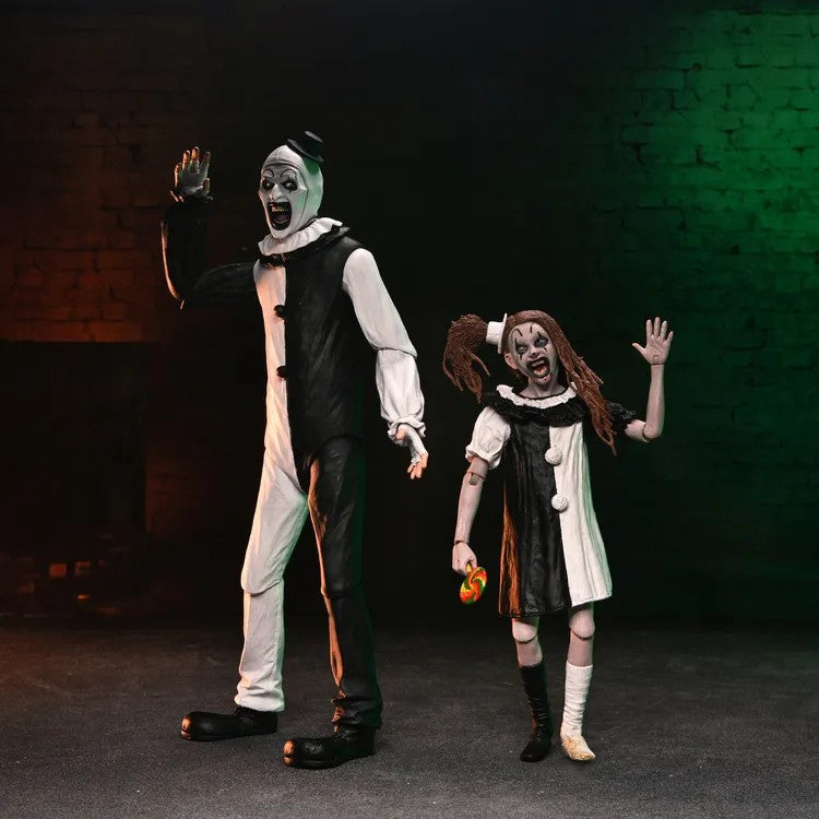 TERRIFIER 2 - Art the Clown & Little Pale Girl - Ultimate Figure 17cm