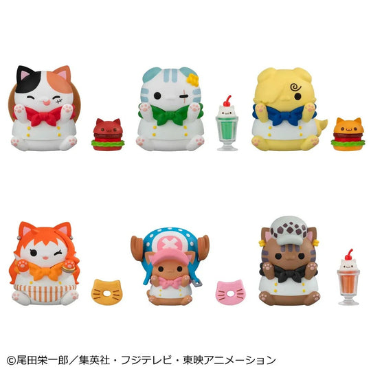 ONE PIECE -Mega Cat Project Nyanpiece Nyan Diner! -Display 3cm (6pcs)