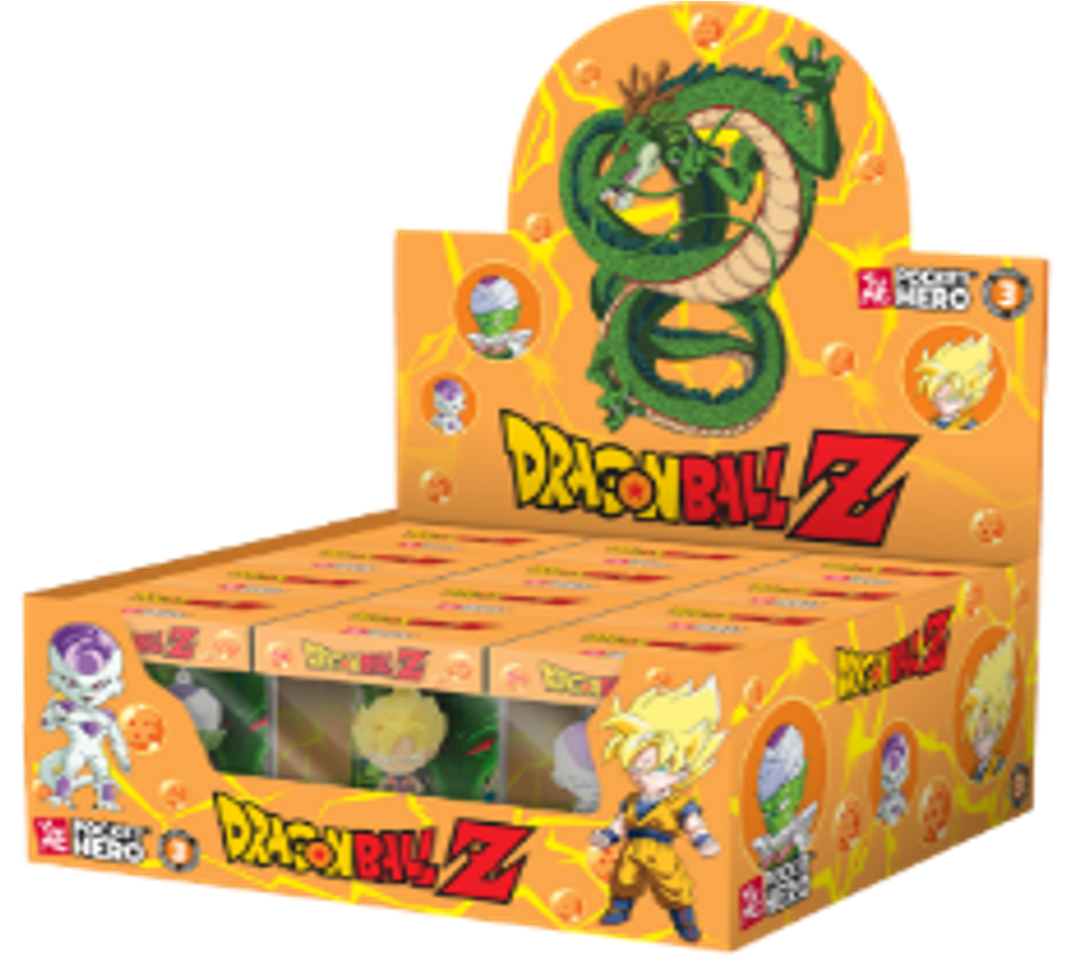 DRAGON BALL Z - Pocket Hero - Assortiment 12 Keychain WINDOW BOX 6-7cm