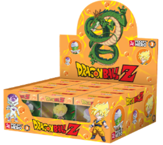DRAGON BALL Z - Pocket Hero - Assortiment 12 Keychain WINDOW BOX 6-7cm