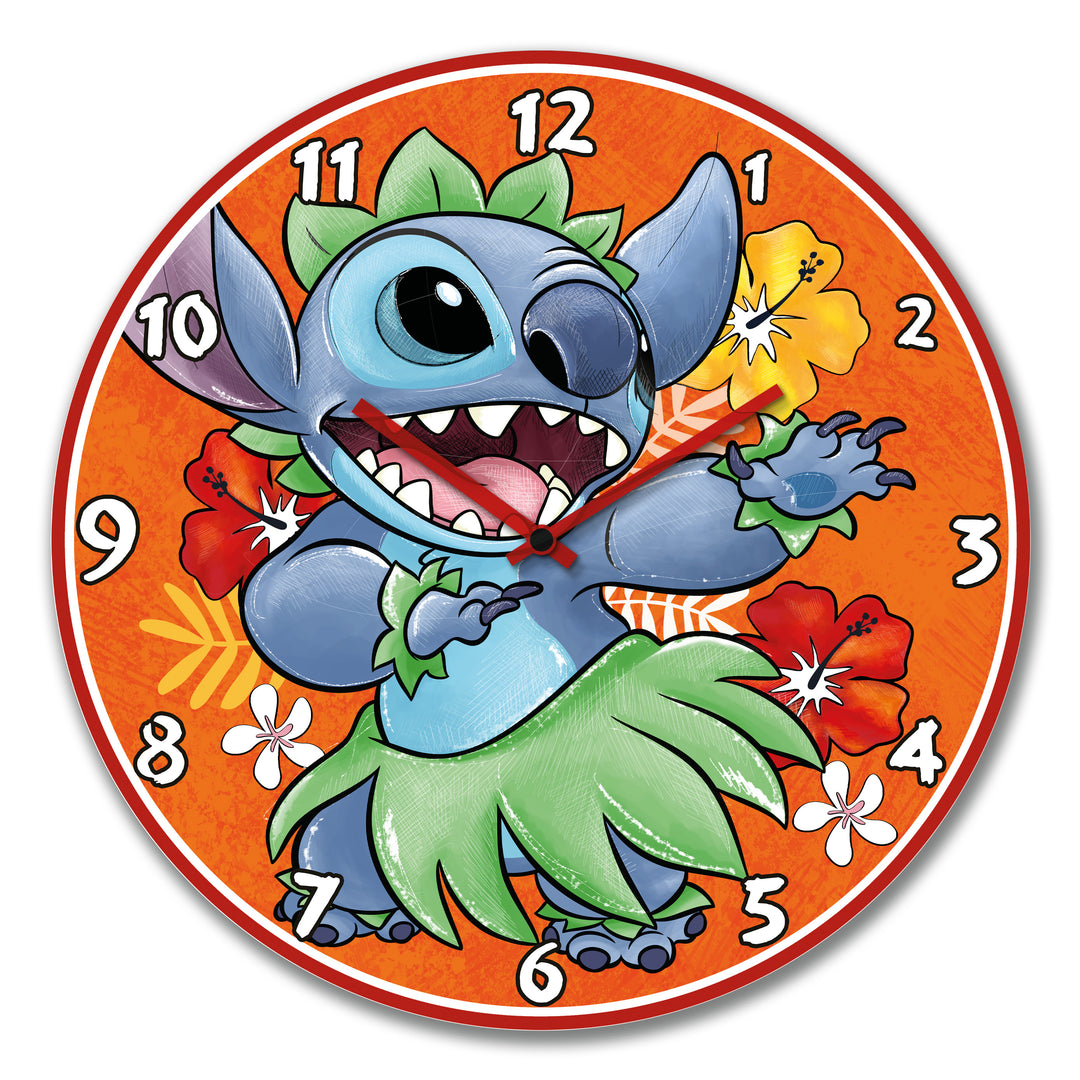 STITCH - Wall Clock 50cm - Orange