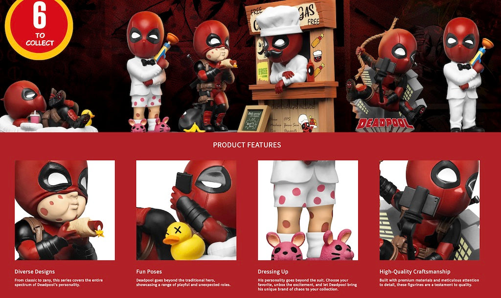 DEADPOOL - Action Heroes - Assortiment 6 Figures 8-10cm
