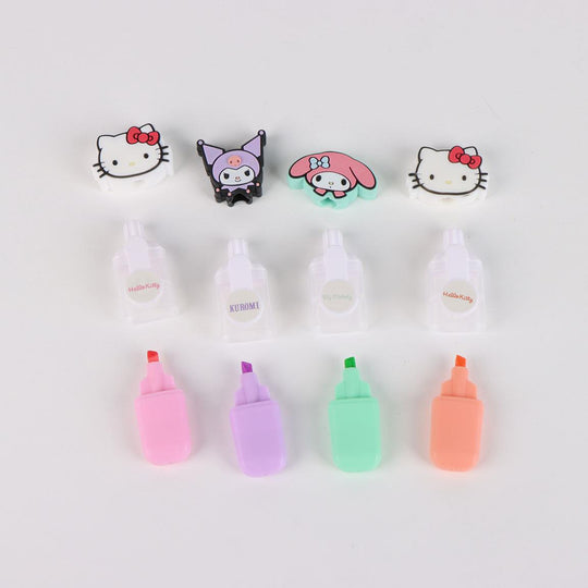 HELLO KITTY & Friends - Pack of 4 mini Highlighters "head"