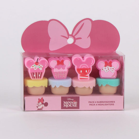 MINNIE - Pack of 4 mini Highlighters "food"