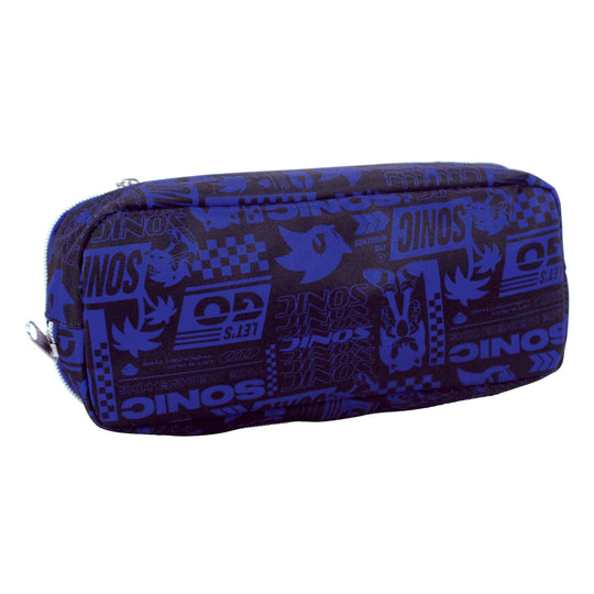 SONIC - Pencil Case Oval with 2 Zippers