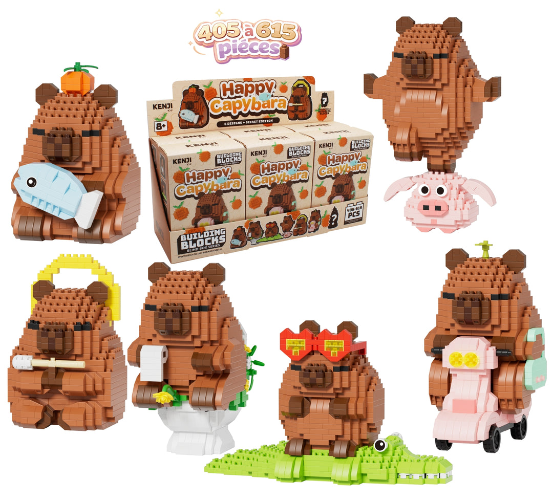 KAWAII BOX - Happy Capybara - Construction Kit (6pcs) 405 to 615pcs