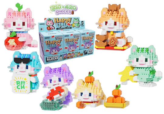 KAWAII BOX - Happy Cat - Construction Kit (6pcs) 310 to 420pcs