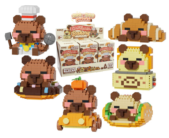 KAWAII BOX - Capybara Bakery - Construction Kit (6pcs) 200 to 340pcs