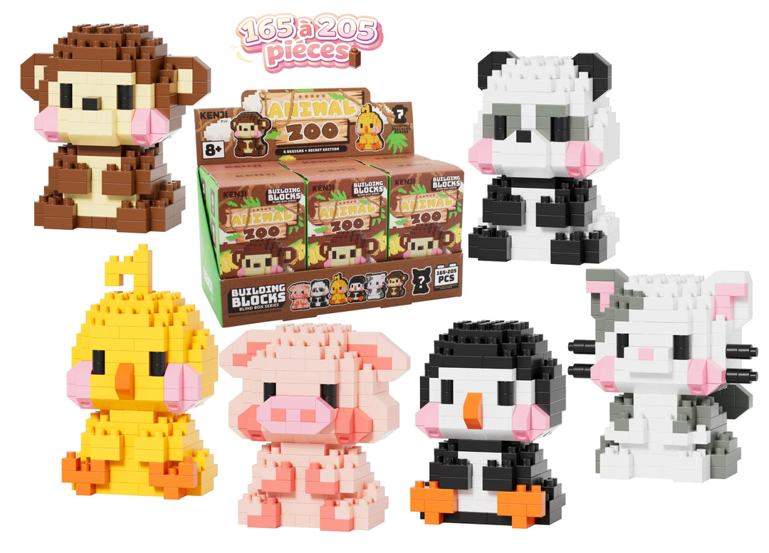 KAWAII BOX - Animal Zoo - Construction Kit (6pcs) 165 to 205pcs