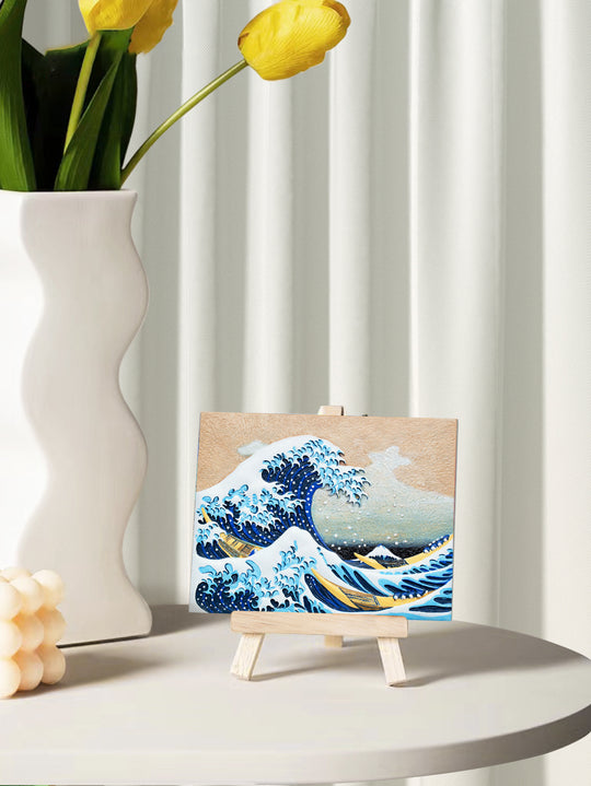 Resin DIY 3D Painting -Great wave of Kanagawa - 13.5x10cm