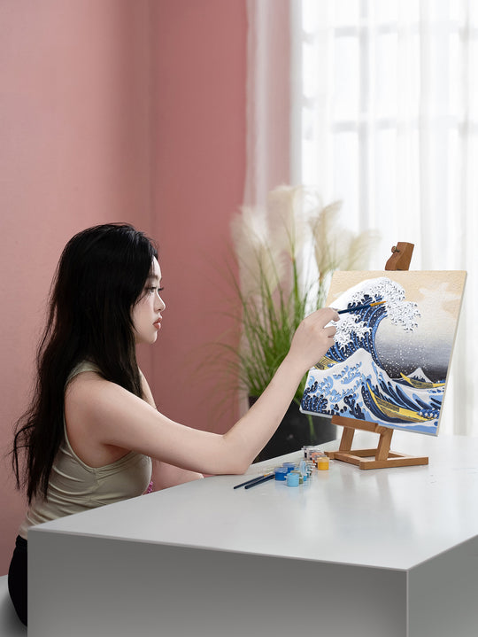 Resin DIY 3D Painting - Great wave Kanagawa - 34x34cm