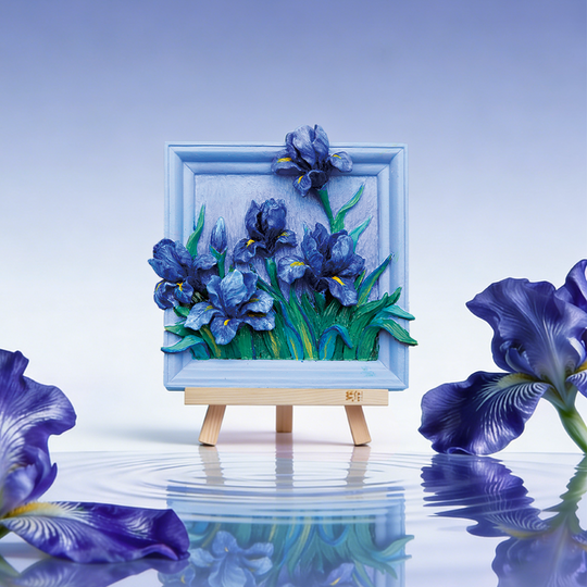 MAGNET DIY - Lilac Irises - Resin DIY 3D Painting Magnet
