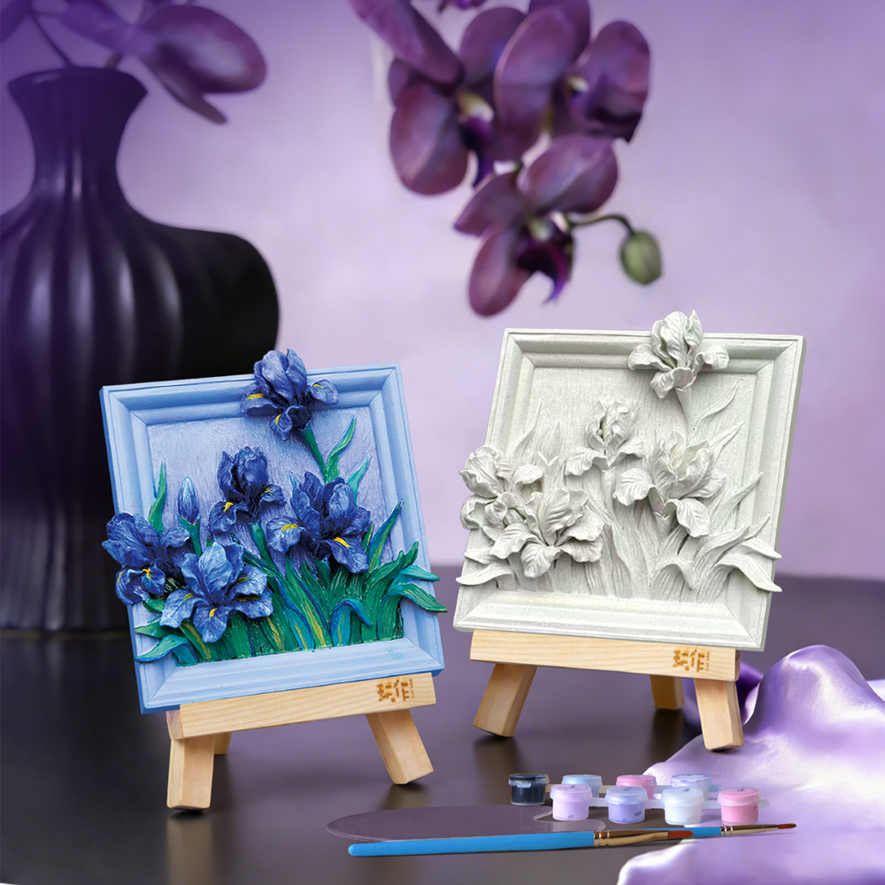MAGNET DIY - Lilac Irises - Resin DIY 3D Painting Magnet