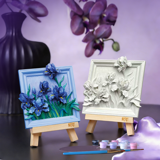 MAGNET DIY - Lilac Irises - Resin DIY 3D Painting Magnet