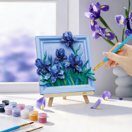 MAGNET DIY - Lilac Irises - Resin DIY 3D Painting Magnet