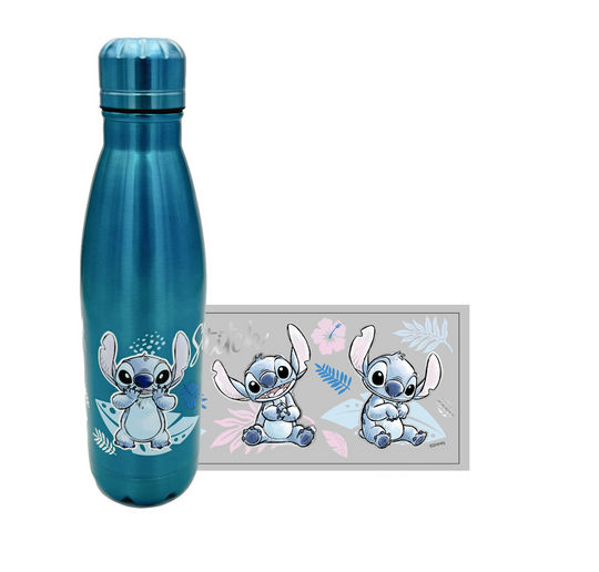 STITCH - Watercolor Metalic Blue - Stainless Steel Bottle 780ml