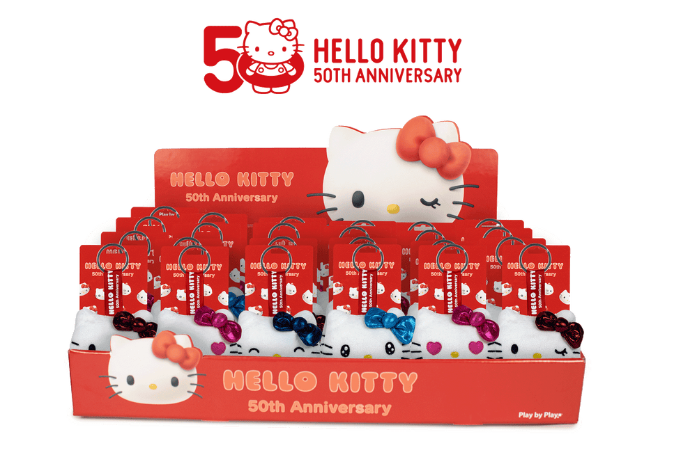 HELLO KITTY - Assortment of 24 Keychain Plushs - 4 models- 7cm