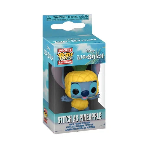 DISNEY - Lilo & Stitch - Pocket Pop Keychain - Stitch Pineapple